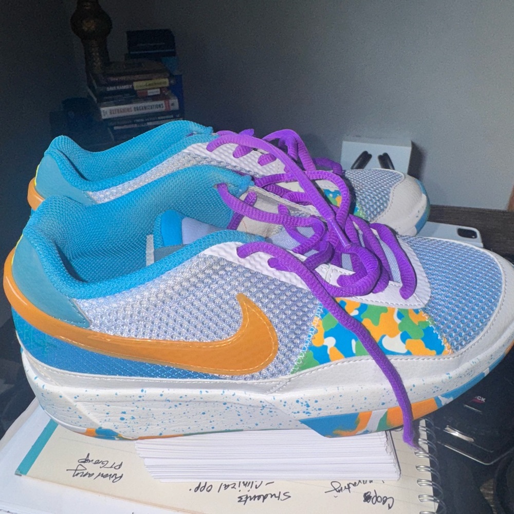 Nike Blue and Orange Boys basketball shoe JM